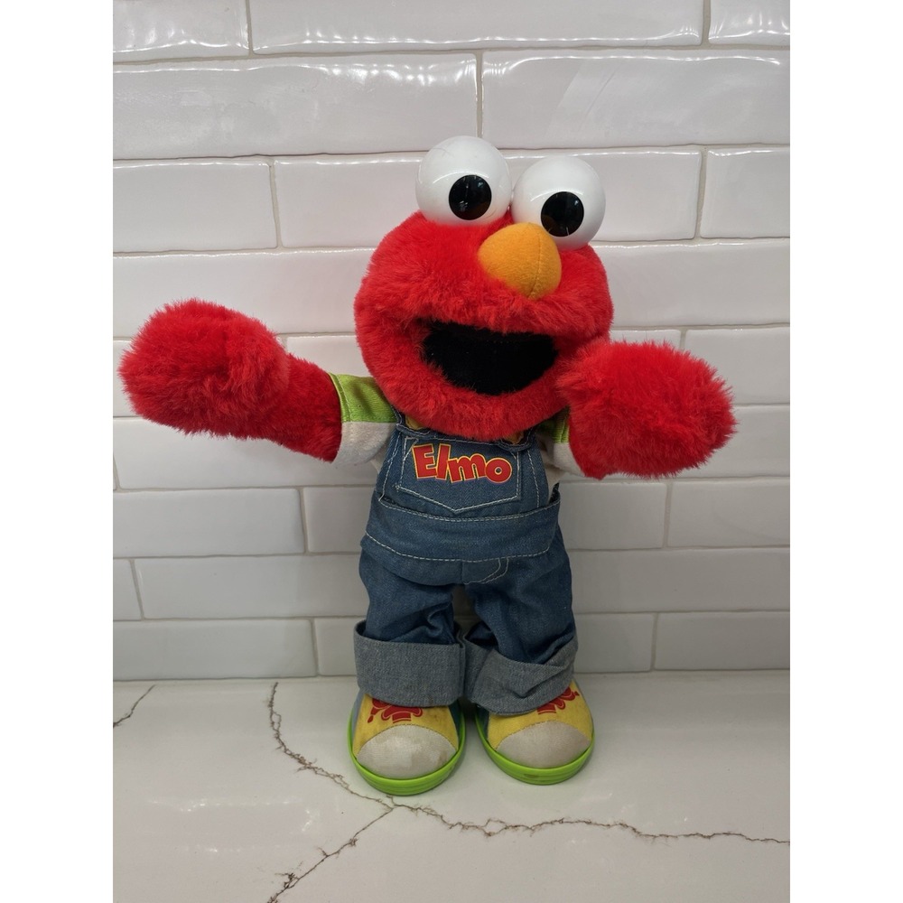 Sesame Street Lets Pretend Elmo Plush Talking Toy Doll Mattel Fisher Price 1999